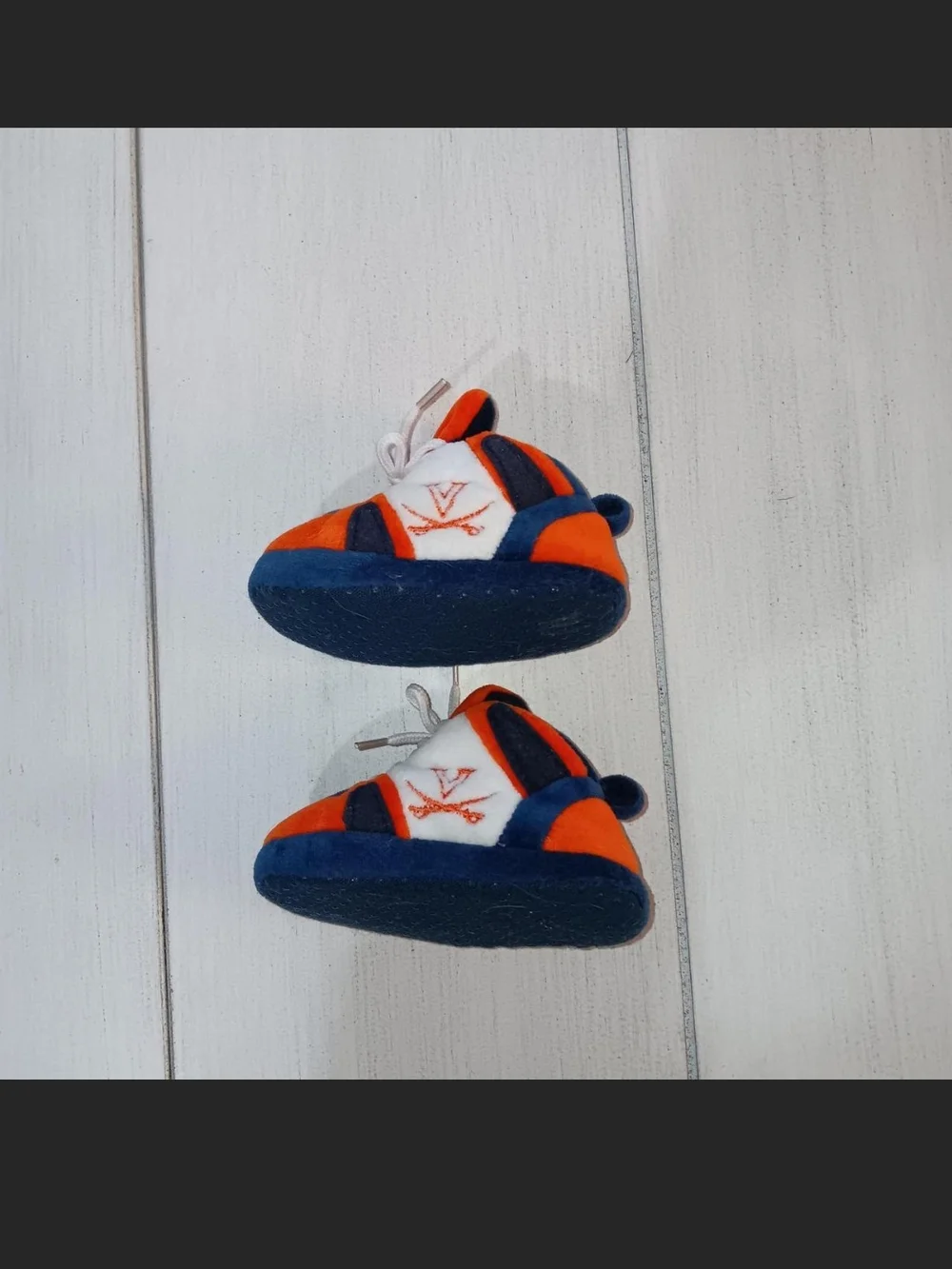 University of Virginia Inspired Navy & Orange Baby Shoes
